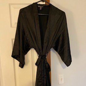 Victoria's Secret Black Satin Robe